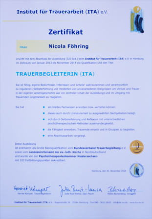 Trauerbegleitung Zertifikat N Föhring
